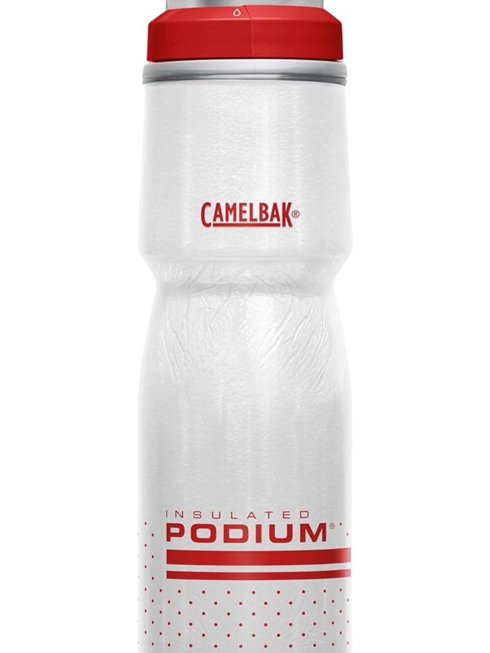 Camelbak Podium Chill Bike Insulated Squeeze Water Bottle Fiery Red/White 24oz
